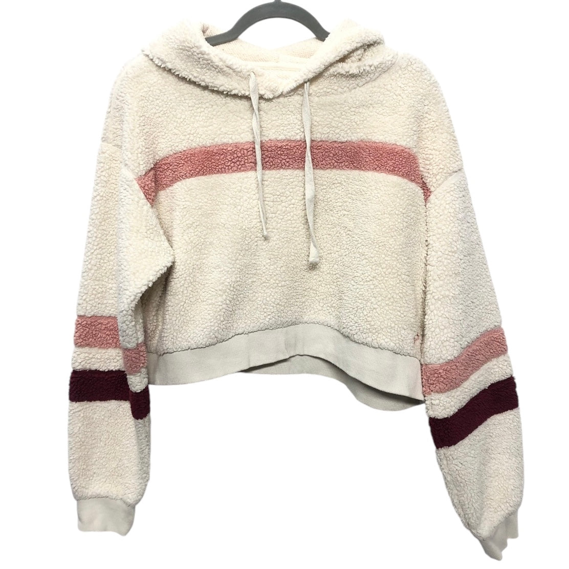 Sweatshirt Hoodie By Ivory Ella In Cream, Size: M