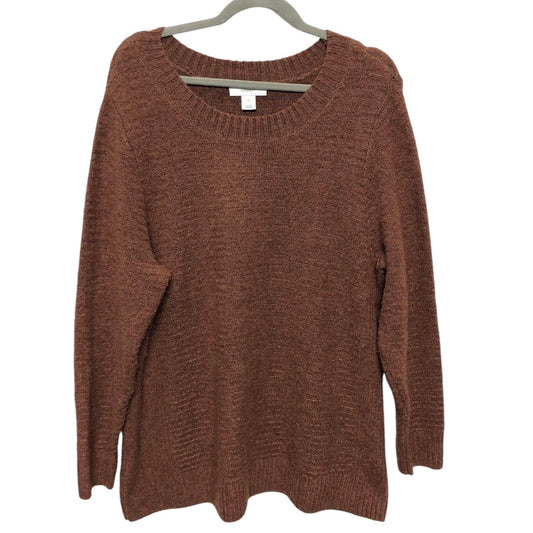 Sweater By Cj Banks In Brown, Size: 1x