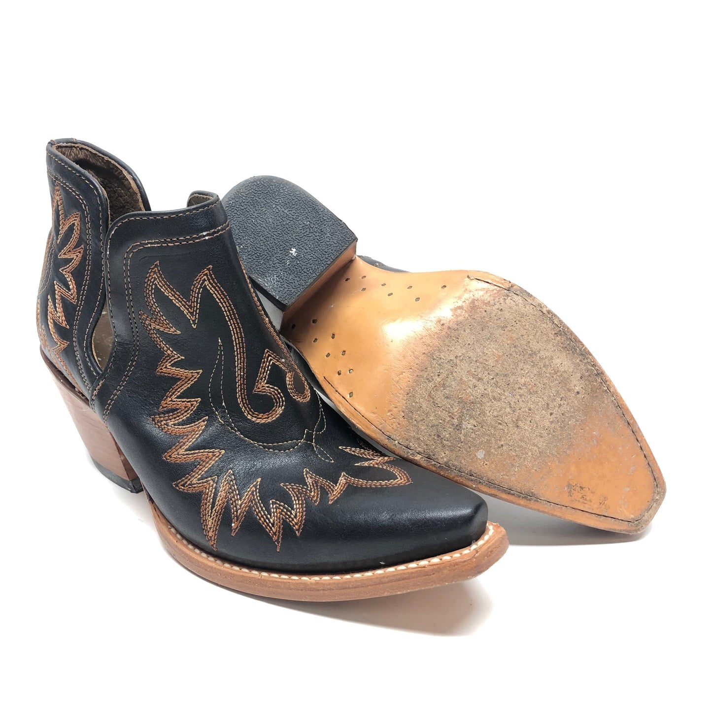 Boots Western By Ariat In Black & Brown, Size: 8