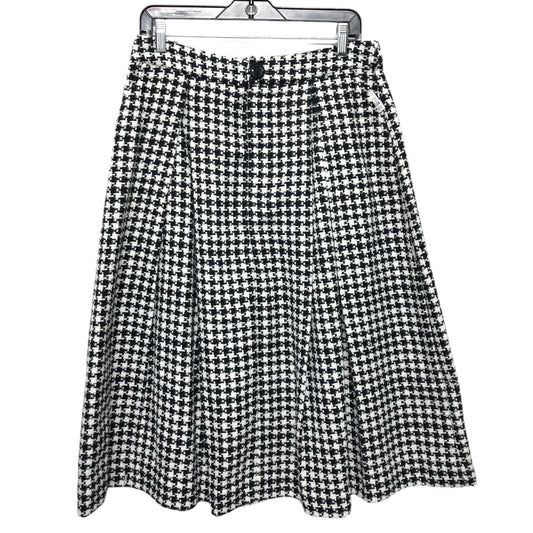 Skirt Midi By Who What Wear In Black & White, Size: 10