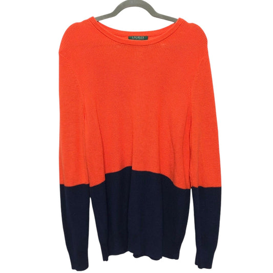 Sweater By J. Jill In Blue & Orange, Size: 1x