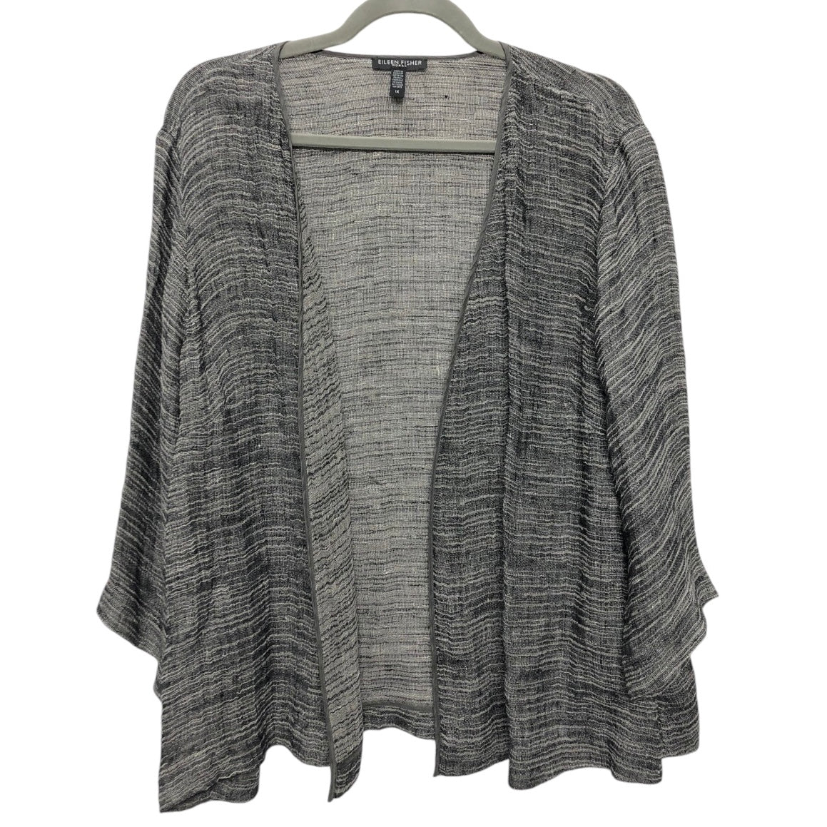 Cardigan By Eileen Fisher In Grey, Size: 1x