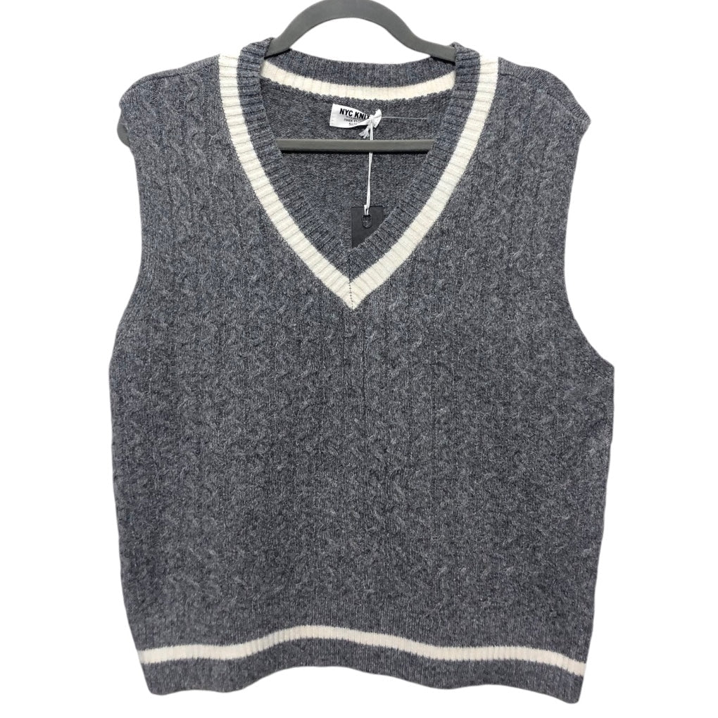 Vest Sweater By Cmc In Grey, Size: L