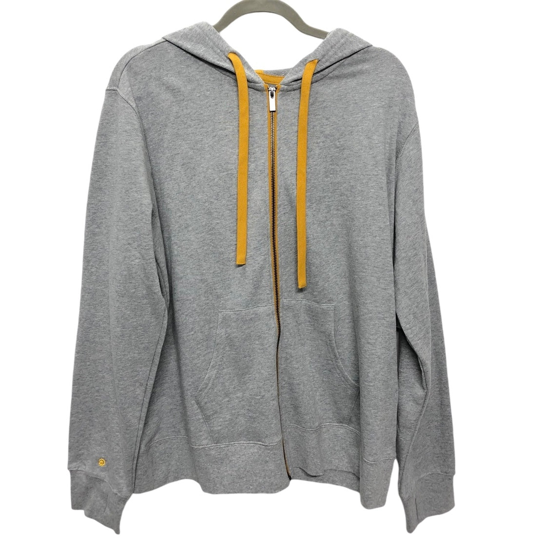 Sweatshirt Hoodie By Peace Love World In Grey, Size: L