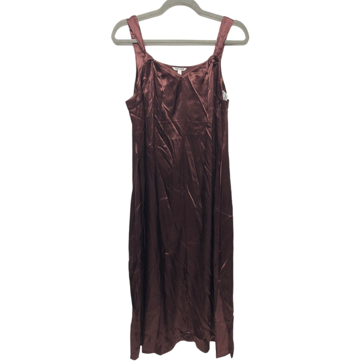 Dress Casual Midi By Nic + Zoe In Brown, Size: L