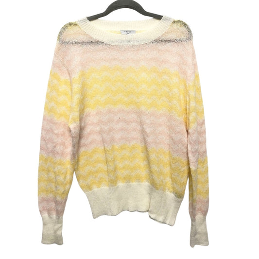 Sweater By Cmc In Pink & Yellow, Size: L