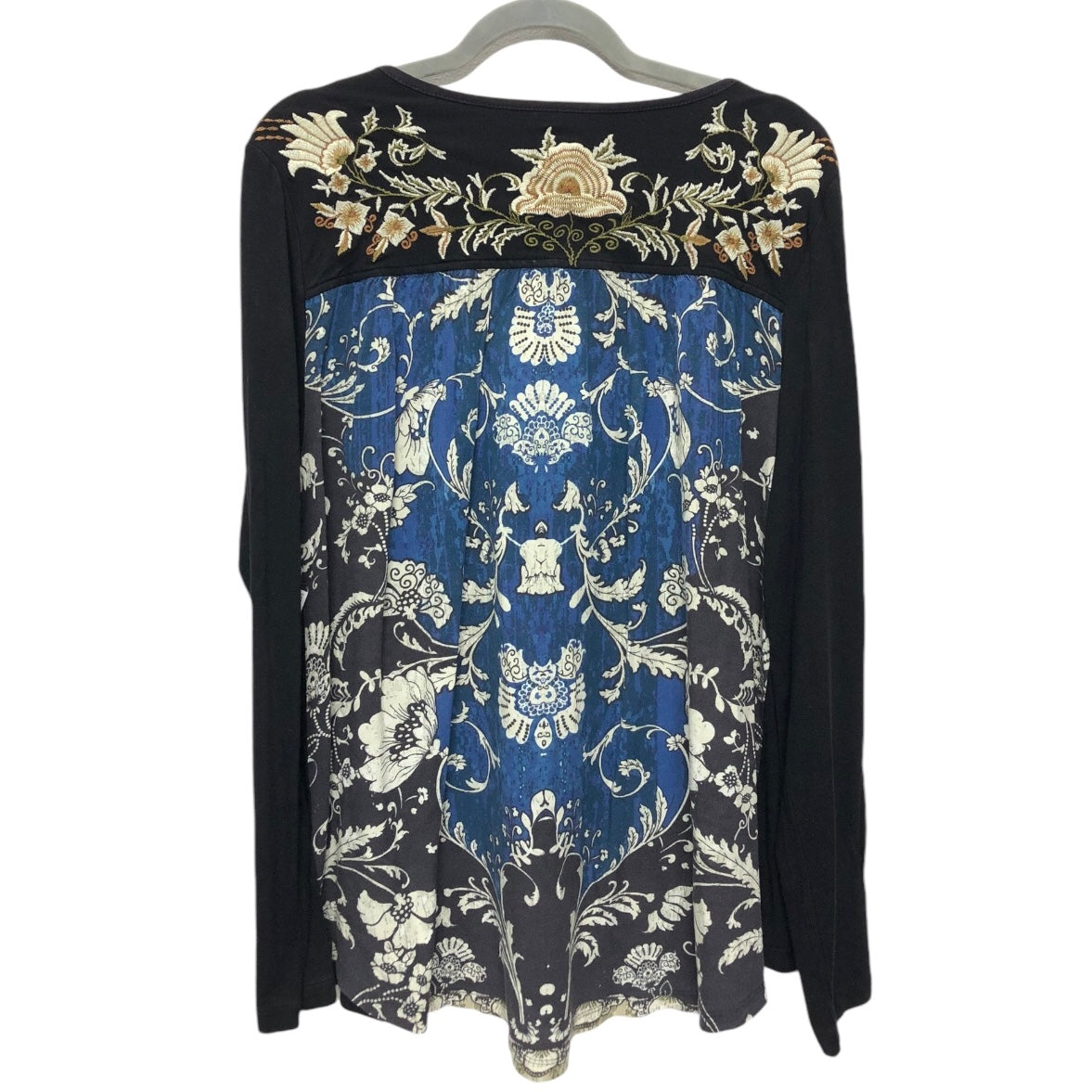 Top Long Sleeve By Soft Surroundings In Black & Blue, Size: M