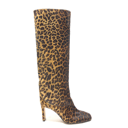 Boots Luxury Designer By Jimmy Choo In Animal Print, Size: 8