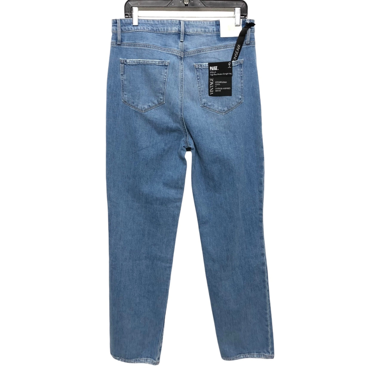 Jeans Straight By Paige In Blue Denim, Size: 12