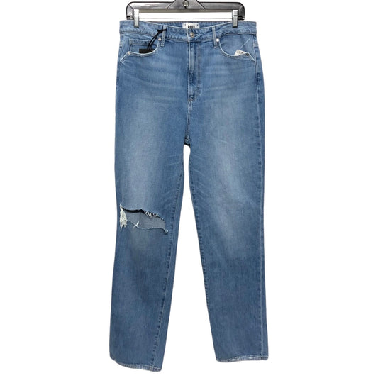 Jeans Straight By Paige In Blue Denim, Size: 12