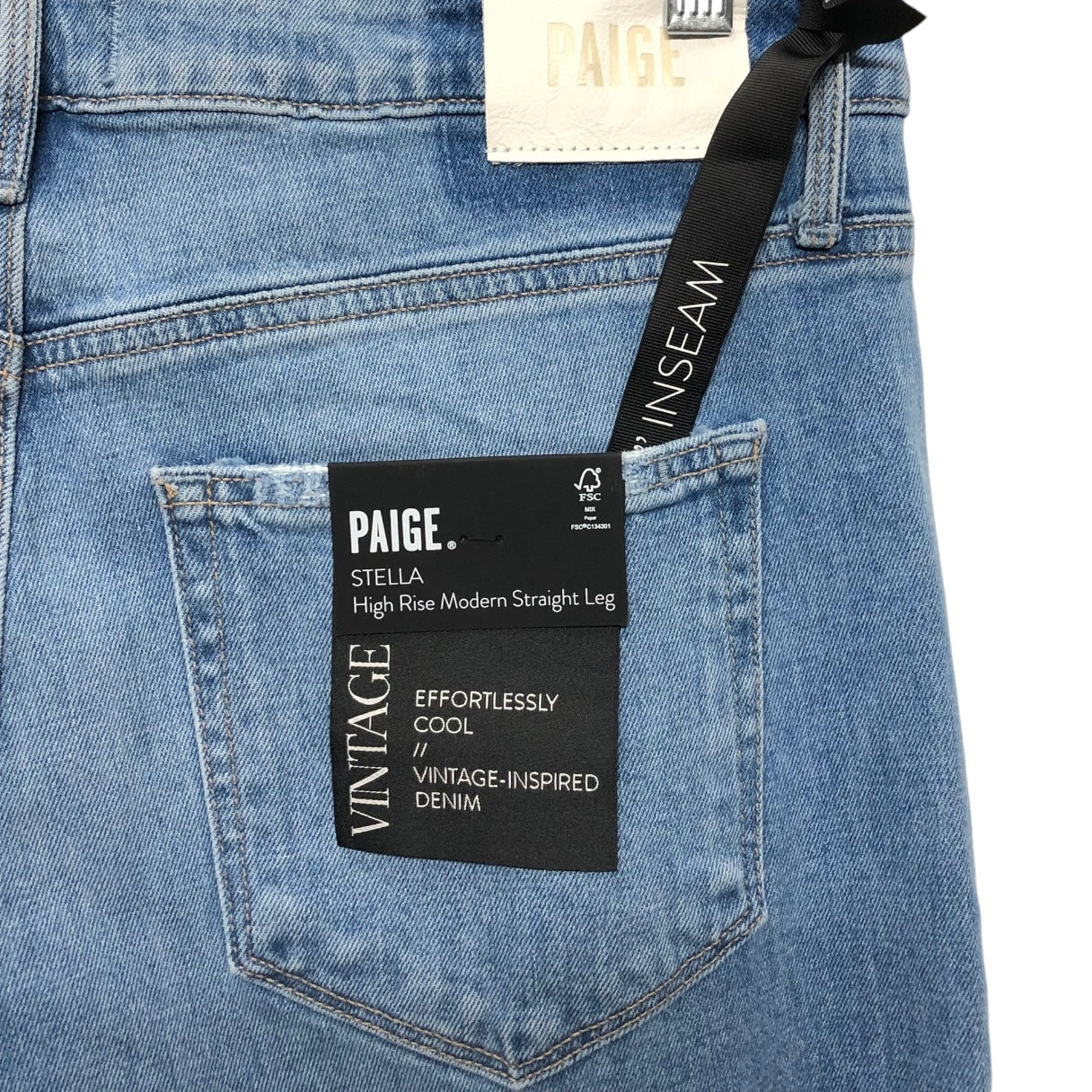 Jeans Straight By Paige In Blue Denim, Size: 12