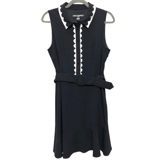 Dress Designer By Karl Lagerfeld In Black & White, Size: 10