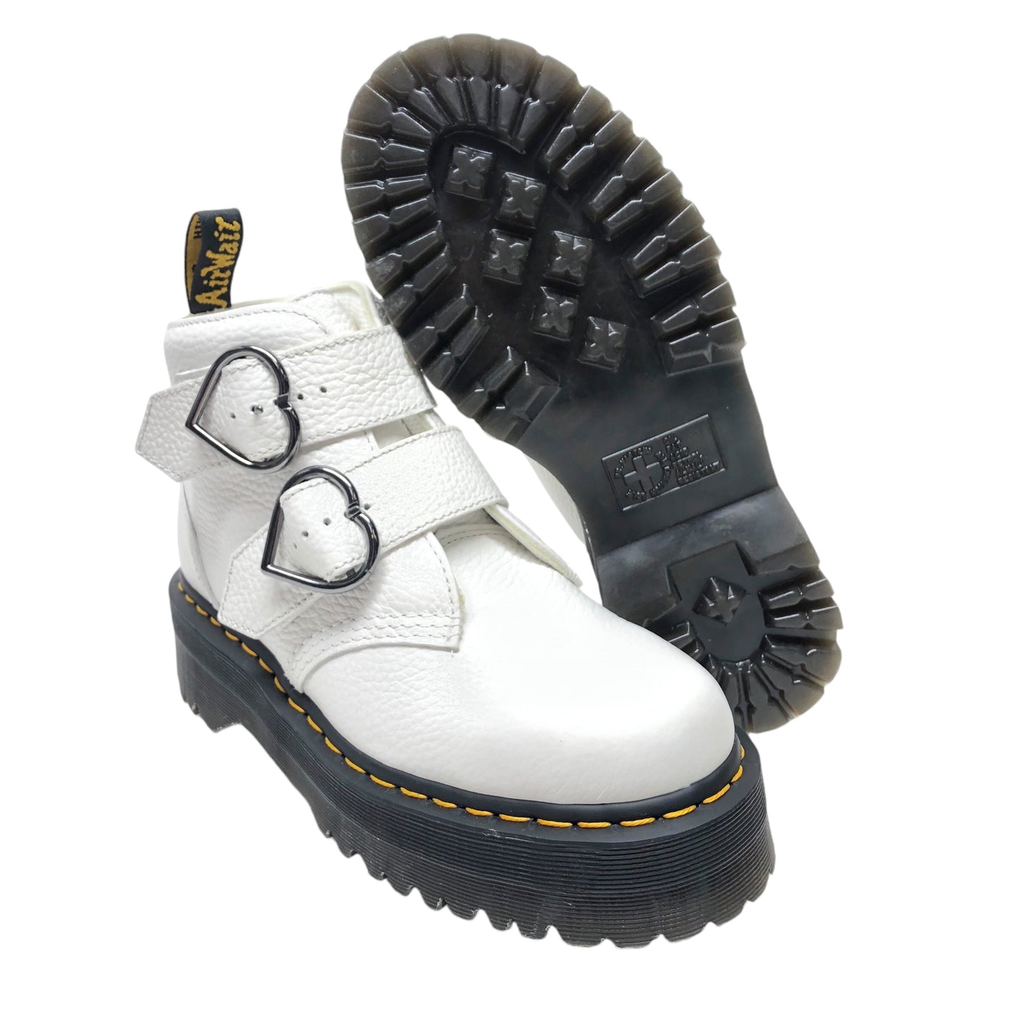 Boots Leather By Dr Martens In White, Size: 8