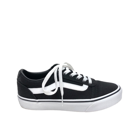 Shoes Flats By Vans In Black & White, Size: 6.5