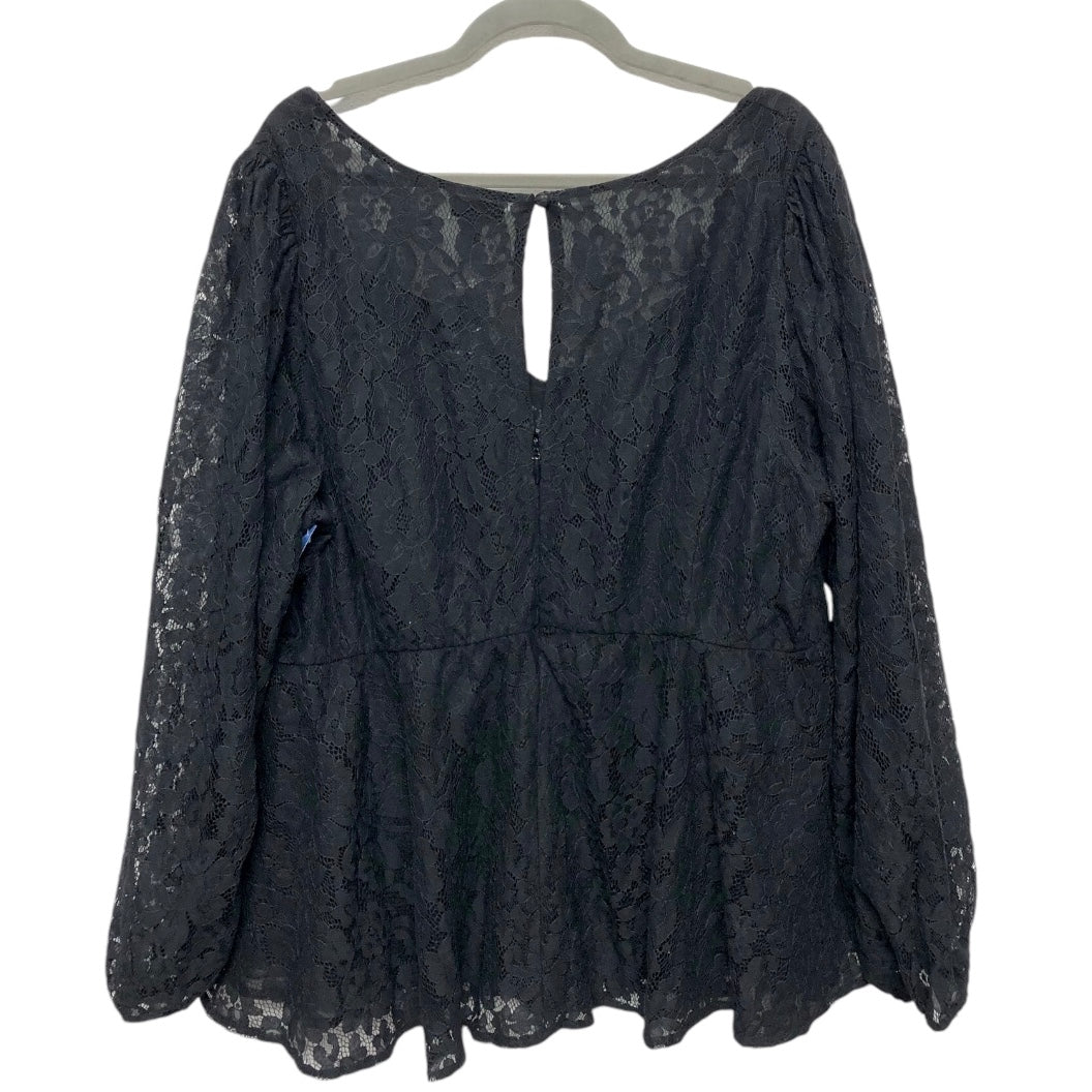 Top Long Sleeve By Torrid In Black, Size: 3x