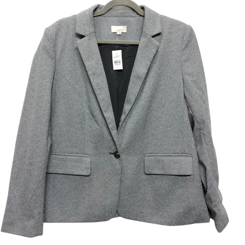 Blazer By Loft In Grey, Size: 12