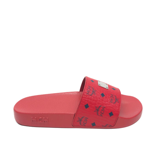 Sandals Luxury Designer By Mcm In Red, Size: 8