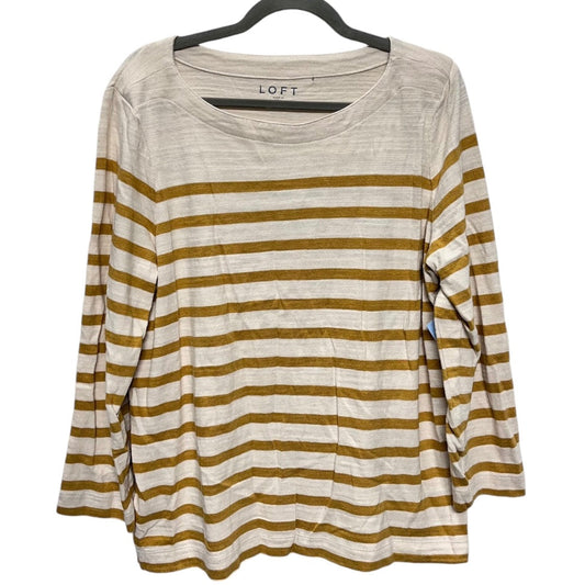 Top Long Sleeve By Loft In Cream, Size: Xl