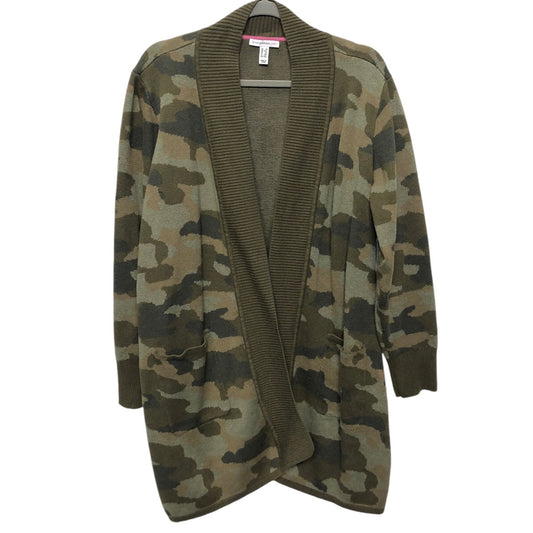 Sweater Cardigan By Isaac Mizrahi Live Qvc In Camouflage Print, Size: 1x