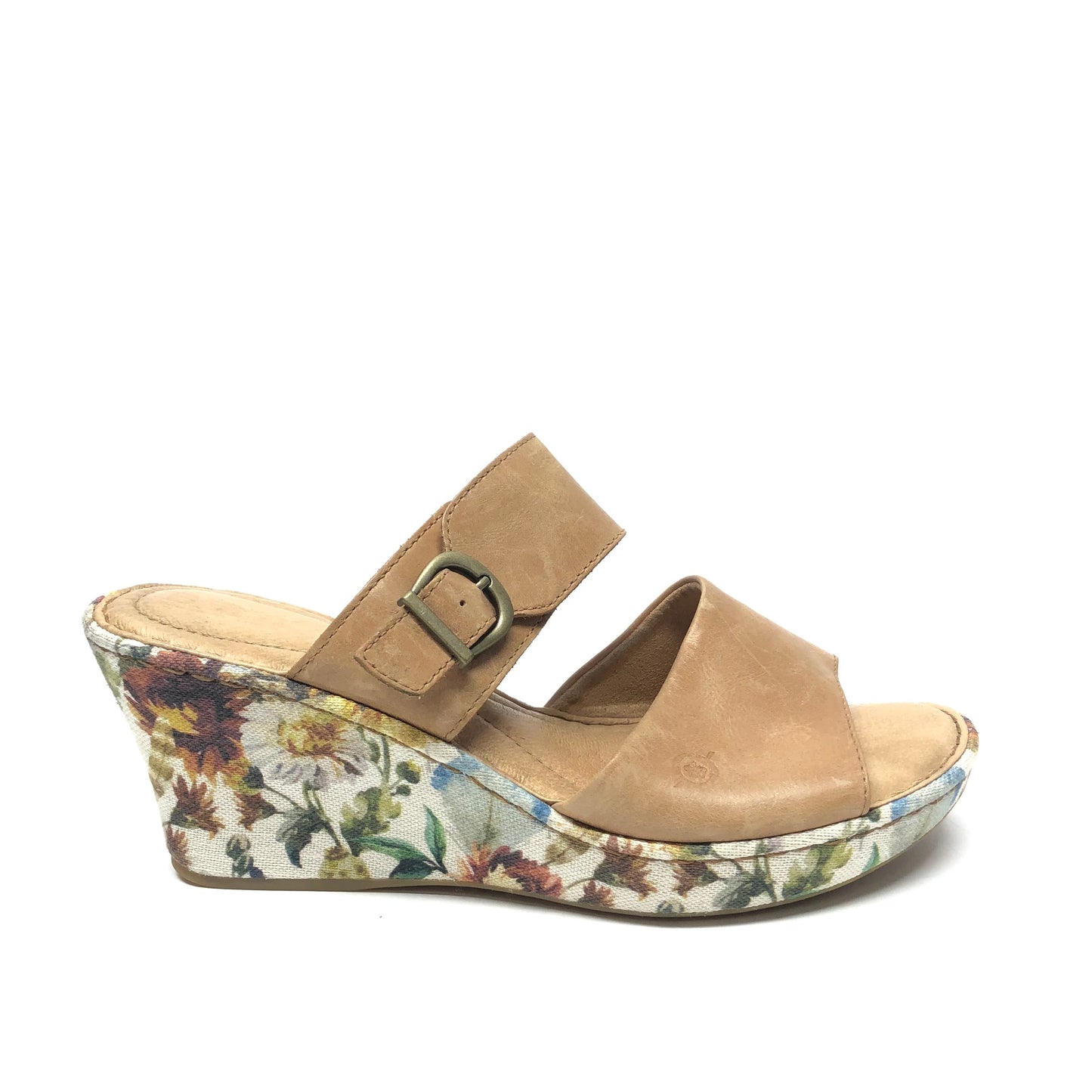 Sandals Heels Wedge By Born In Floral Print, Size: 11