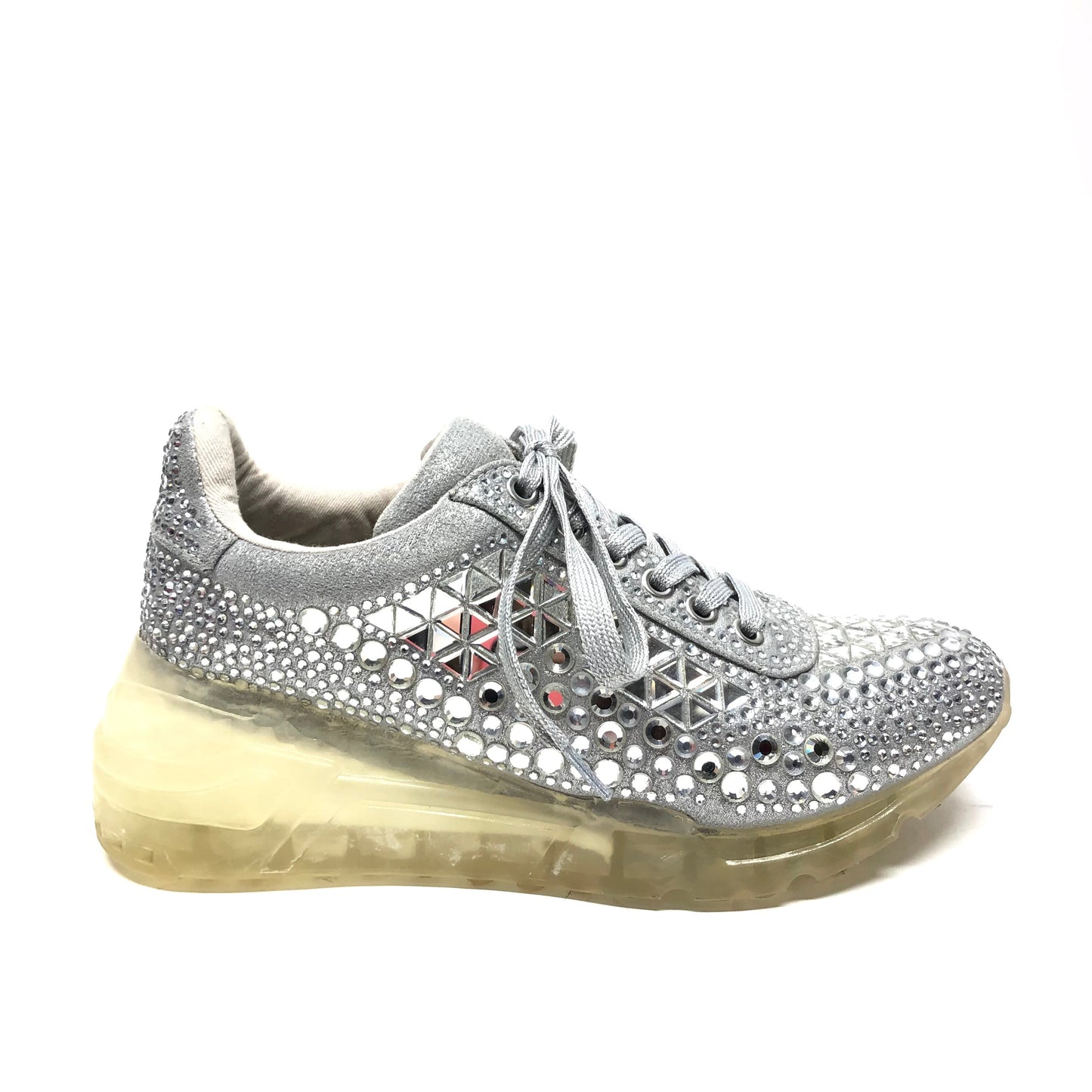 Shoes Athletic By Steve Madden In Silver, Size: 7.5