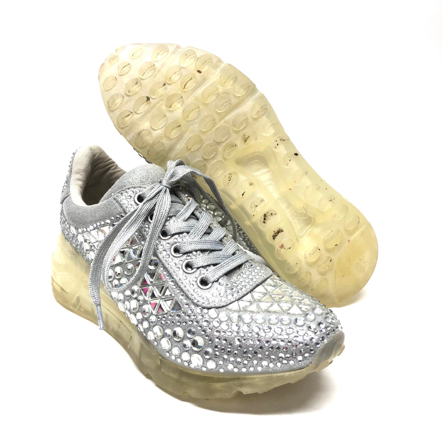 Shoes Athletic By Steve Madden In Silver, Size: 7.5