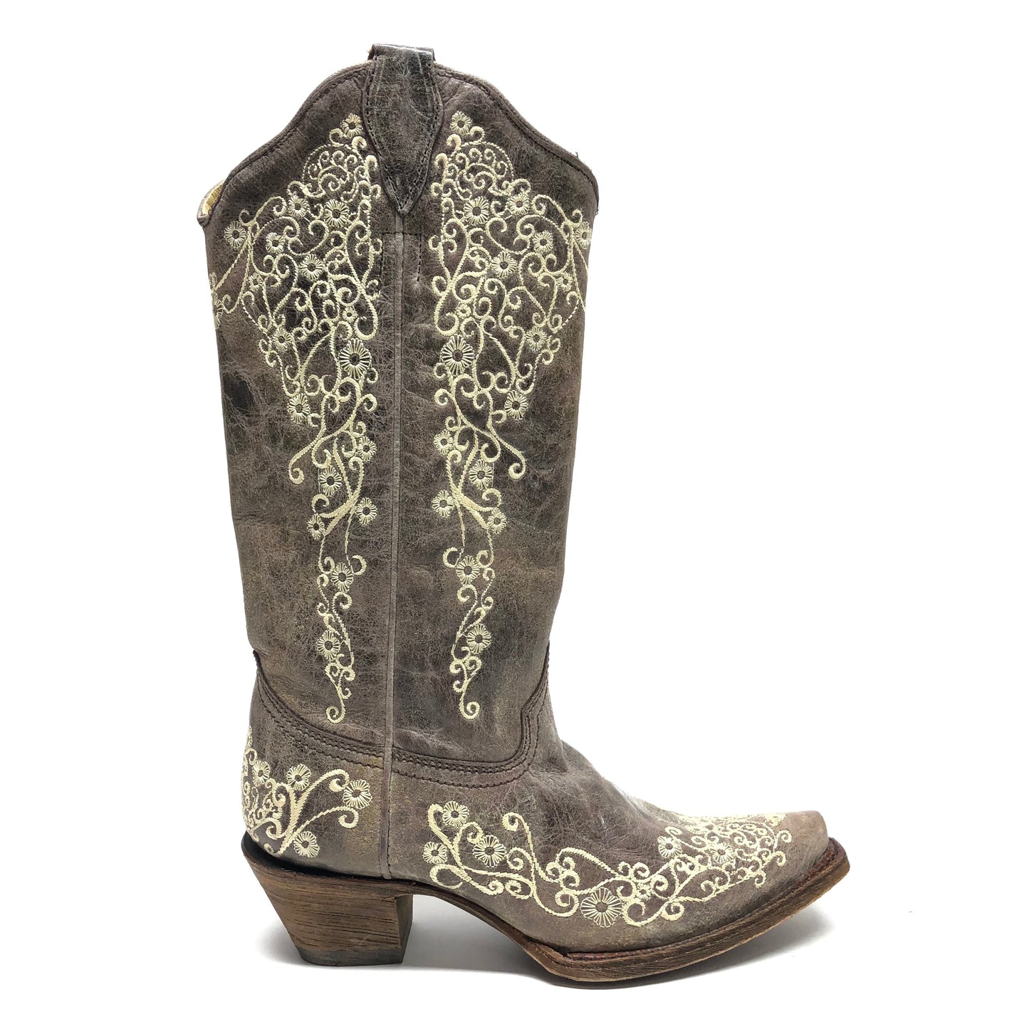 Boots Western By Corral In Grey & White, Size: 6.5