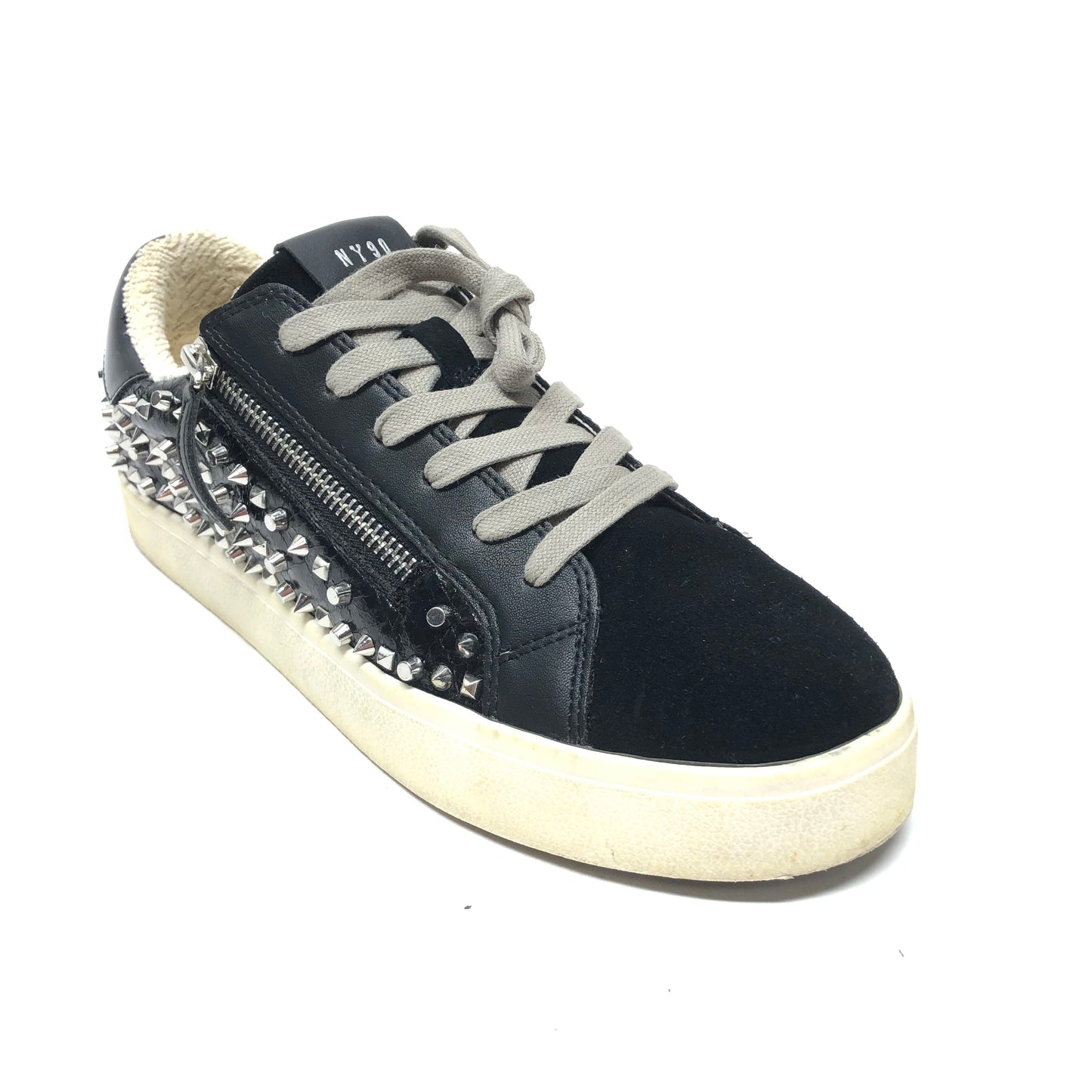 Shoes Sneakers By Steve Madden In Black & Silver, Size: 11