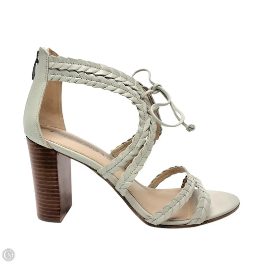 Sandals Heels Block By Via Spiga In Cream, Size: 8.5