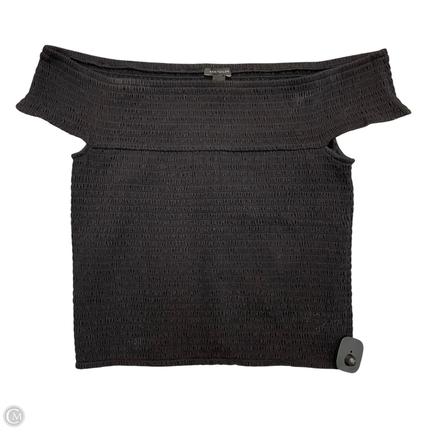 Top Short Sleeve By Ann Taylor In Black, Size: S