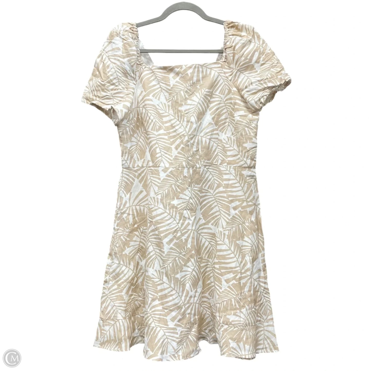Dress Casual Short By Loft In Tan & White, Size: 10