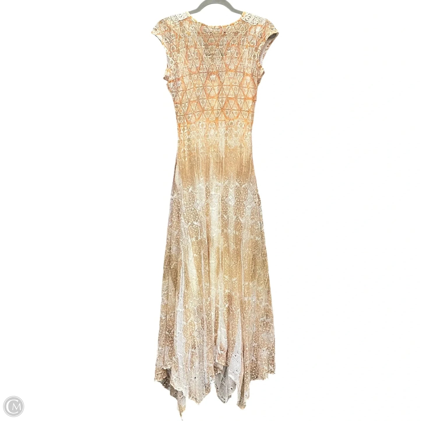 Dress Casual Midi By Reba In Orange & White, Size: S