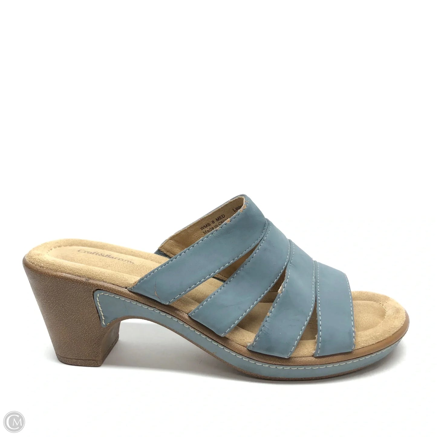 Sandals Heels Block By Croft And Barrow In Blue, Size: 8