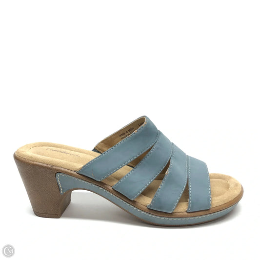 Sandals Heels Block By Croft And Barrow In Blue, Size: 8