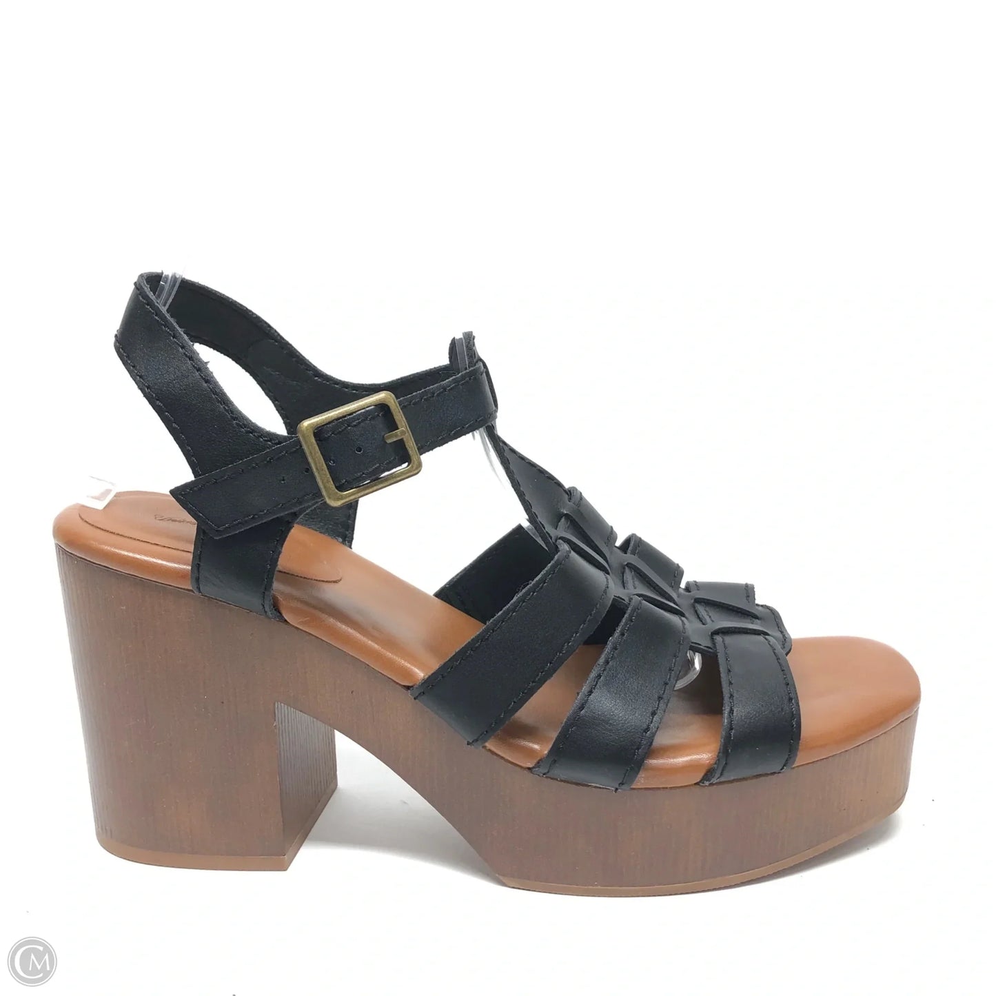 Sandals Heels Block By Universal Thread In Black, Size: 12