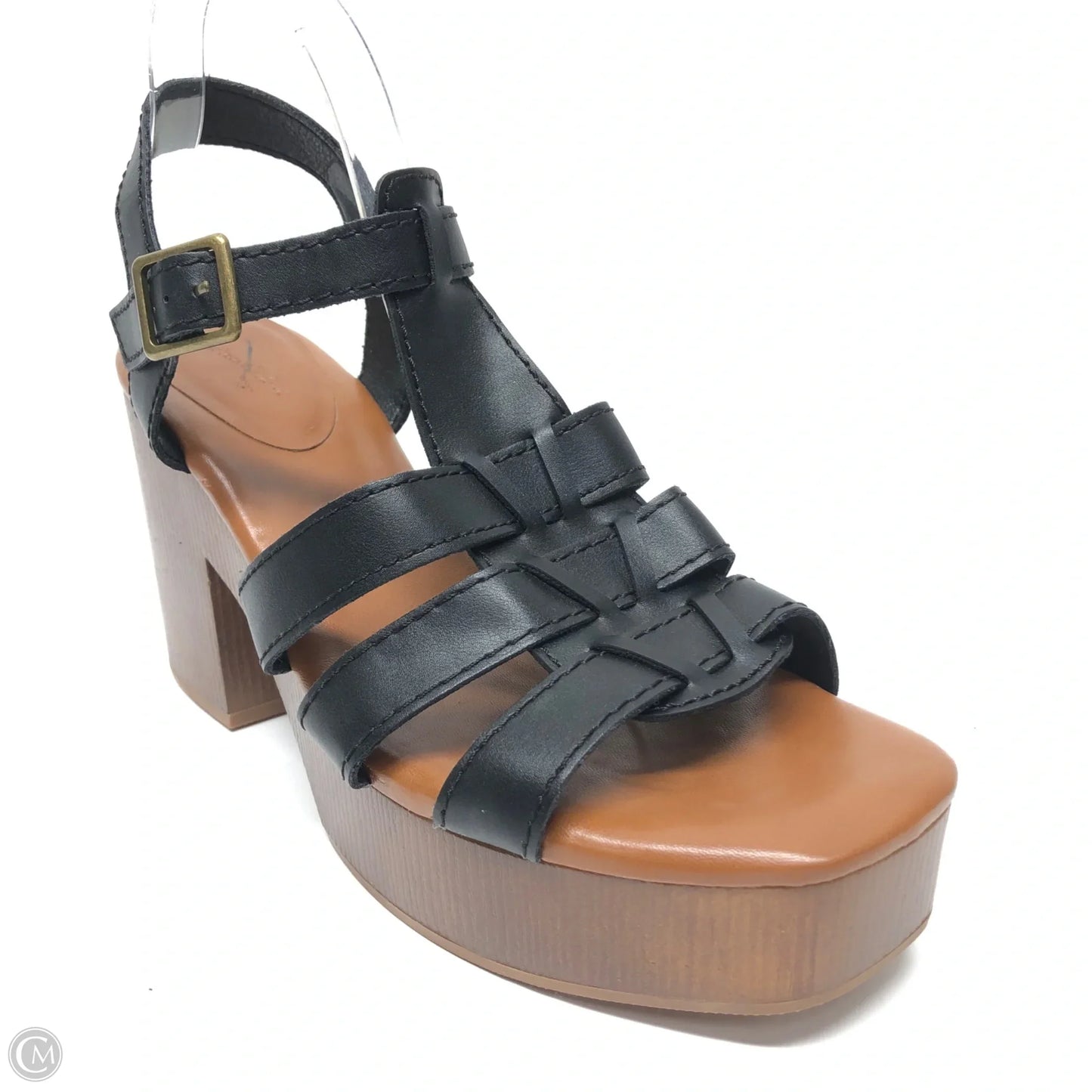 Sandals Heels Block By Universal Thread In Black, Size: 12