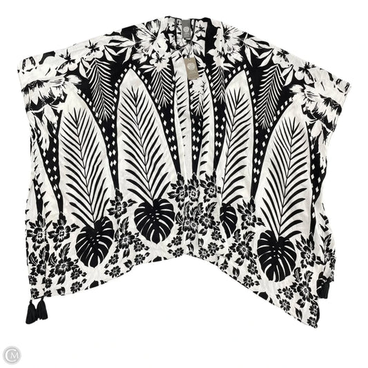 Swimwear Cover-up By Vince Camuto In Black & White, Size: Osfm