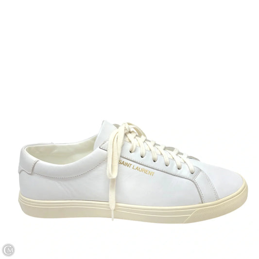 Shoes Luxury Designer By Yves Saint Laurent In White, Size: 10.5