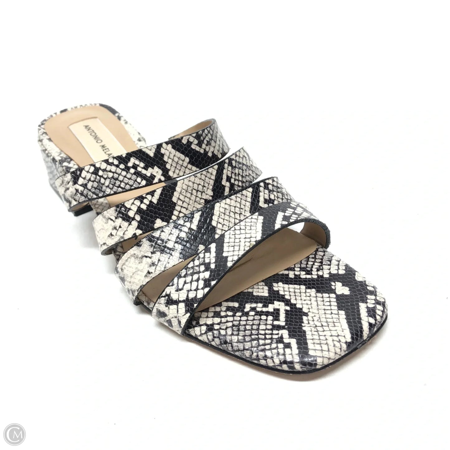 Sandals Heels Block By Antonio Melani In Snakeskin Print, Size: 8
