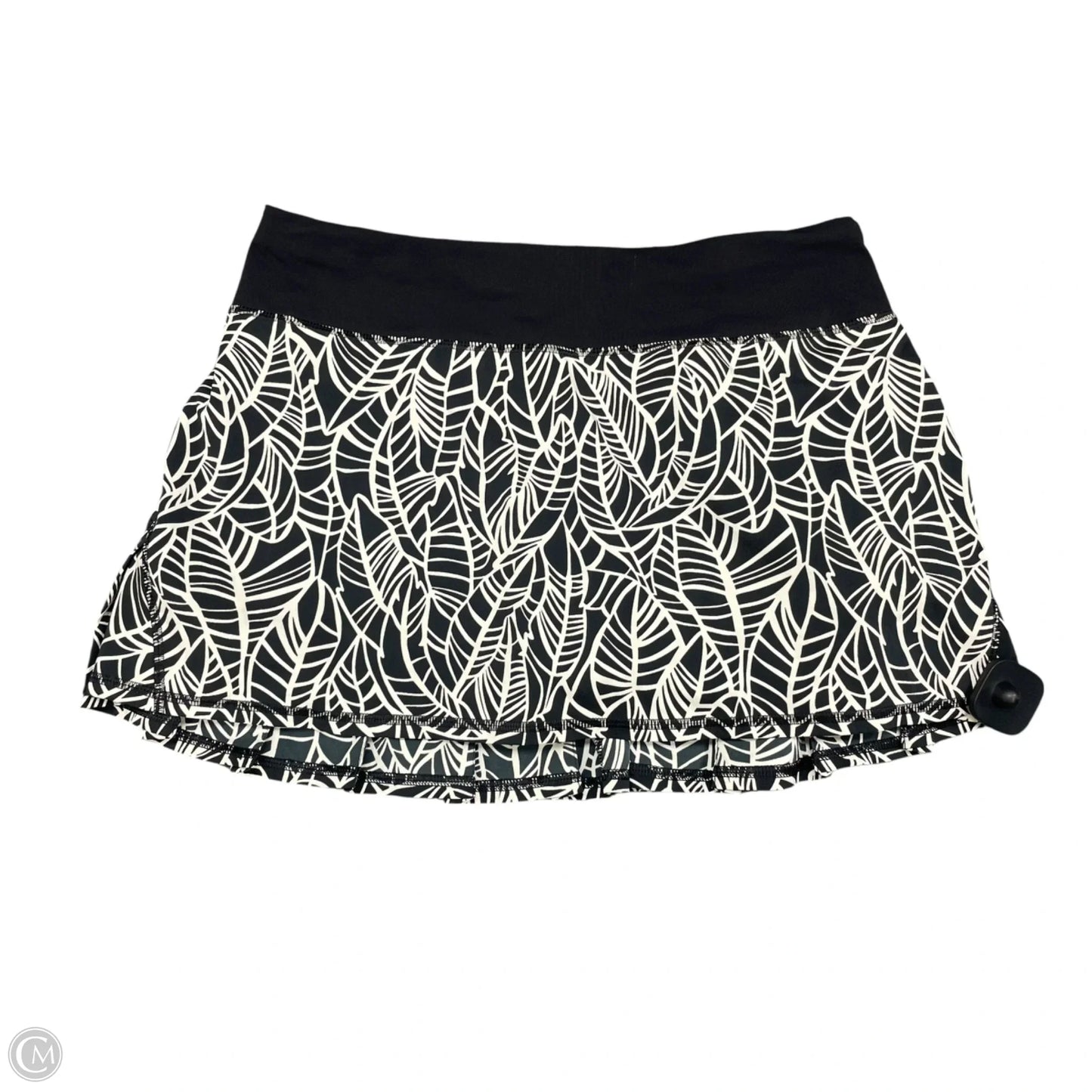 Athletic Skort By Lululemon In Black & White, Size: 6