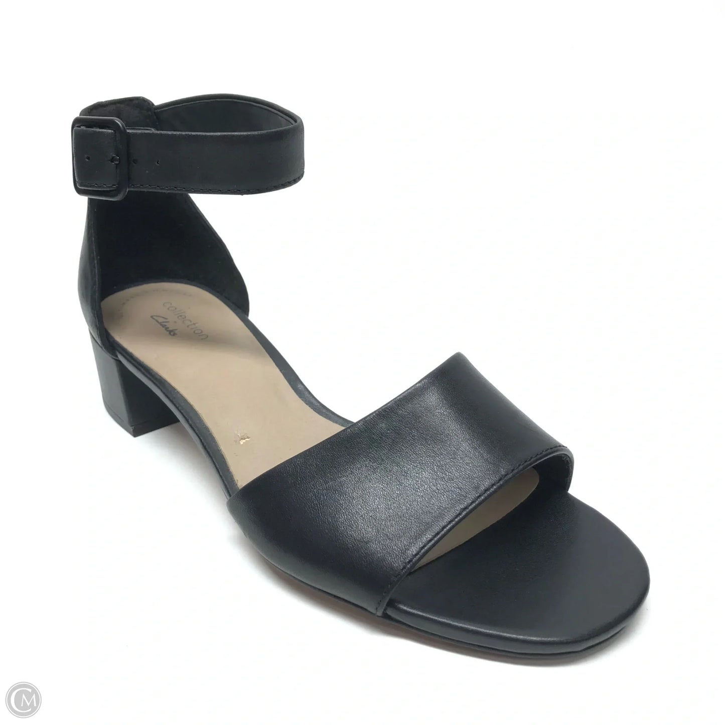 Sandals Heels Block By Clarks In Black, Size: 7.5
