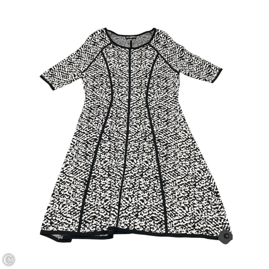 Dress Designer By Karl Lagerfeld In Black & White, Size: L