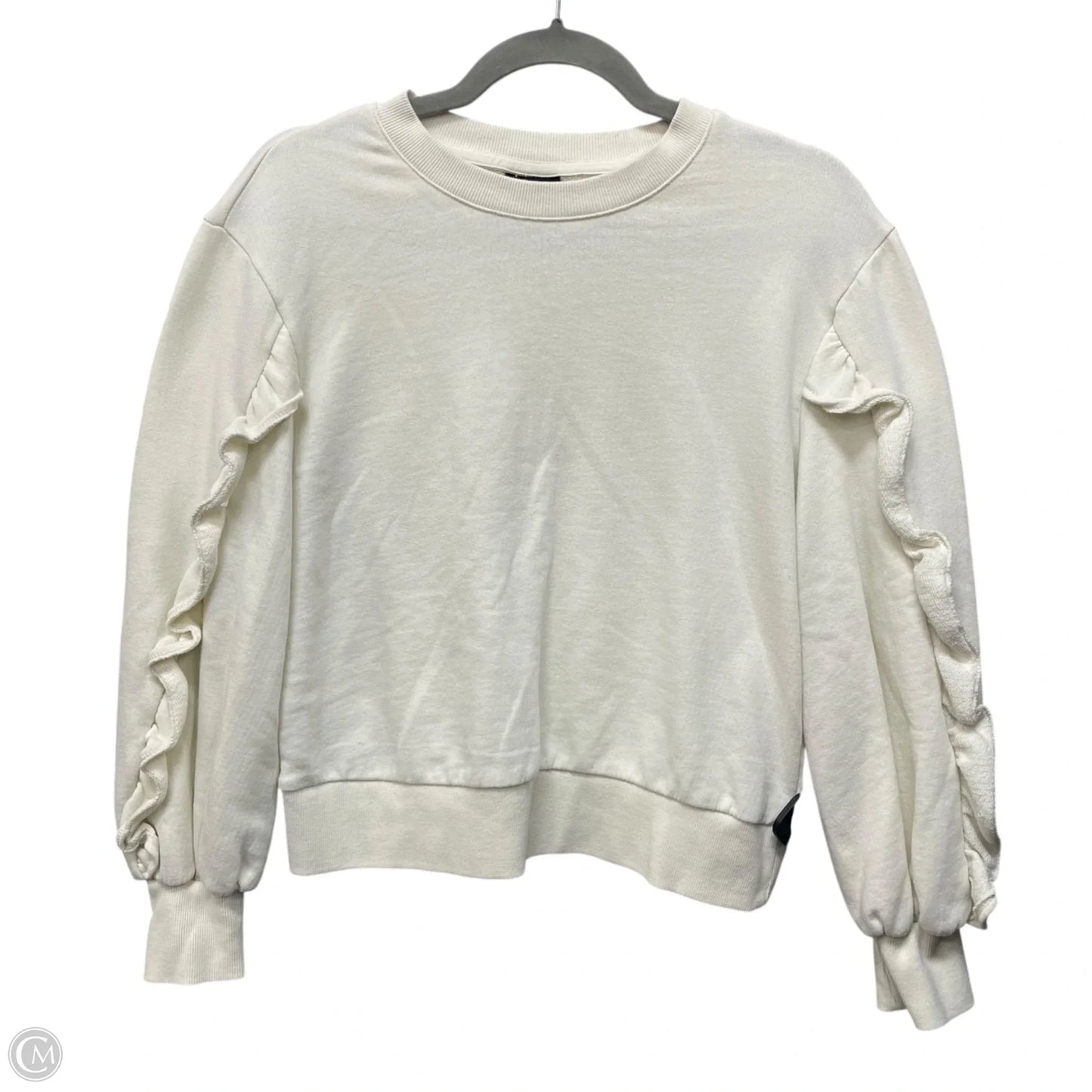 Sweatshirt Crewneck By Who What Wear In Cream, Size: S