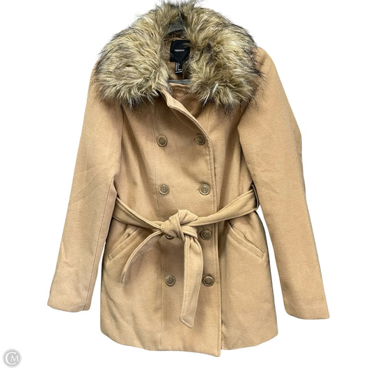 Coat Peacoat By Forever 21 In Tan, Size: S