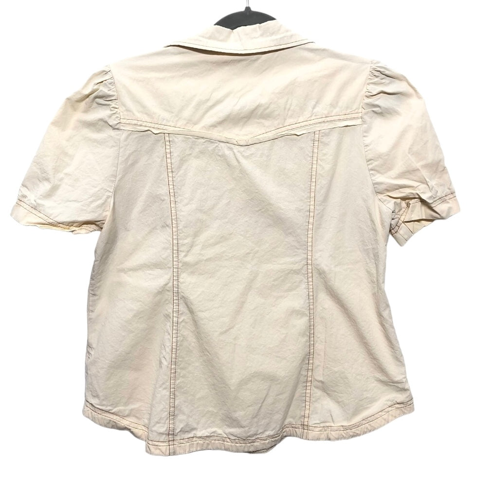 Cream Top Short Sleeve Umgee, Size M