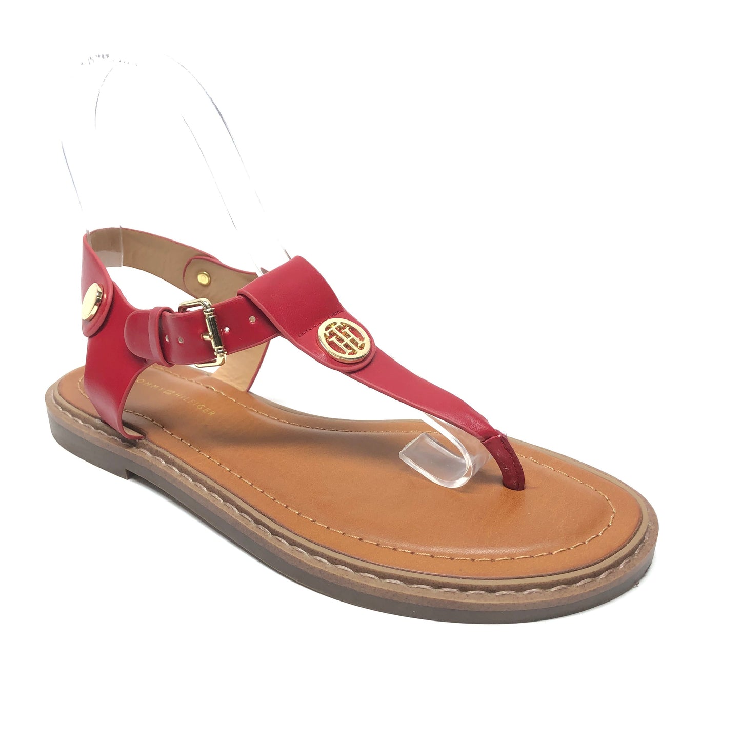 Red Sandals Flats Tommy Hilfiger, Size 6.5