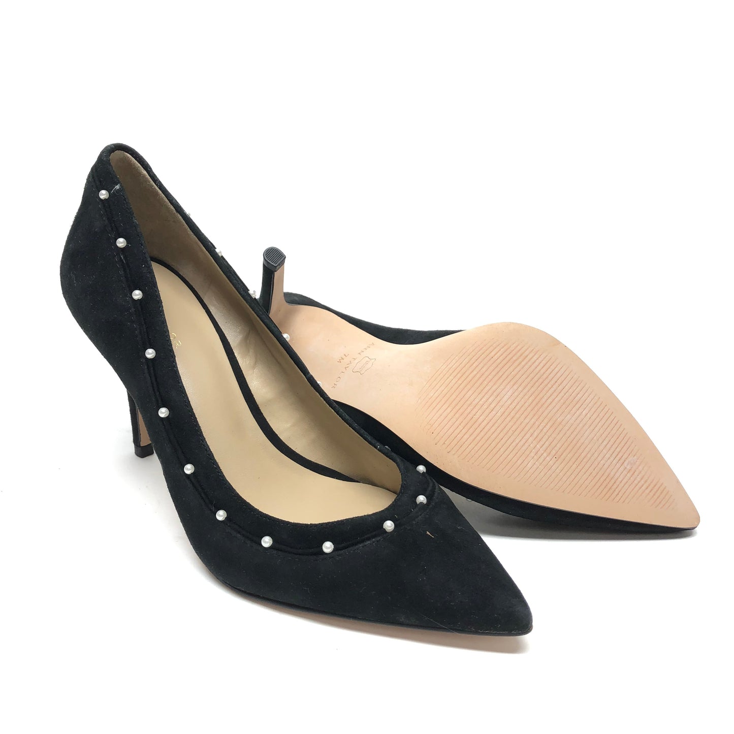 Black & Cream Shoes Heels Block Ann Taylor, Size 7