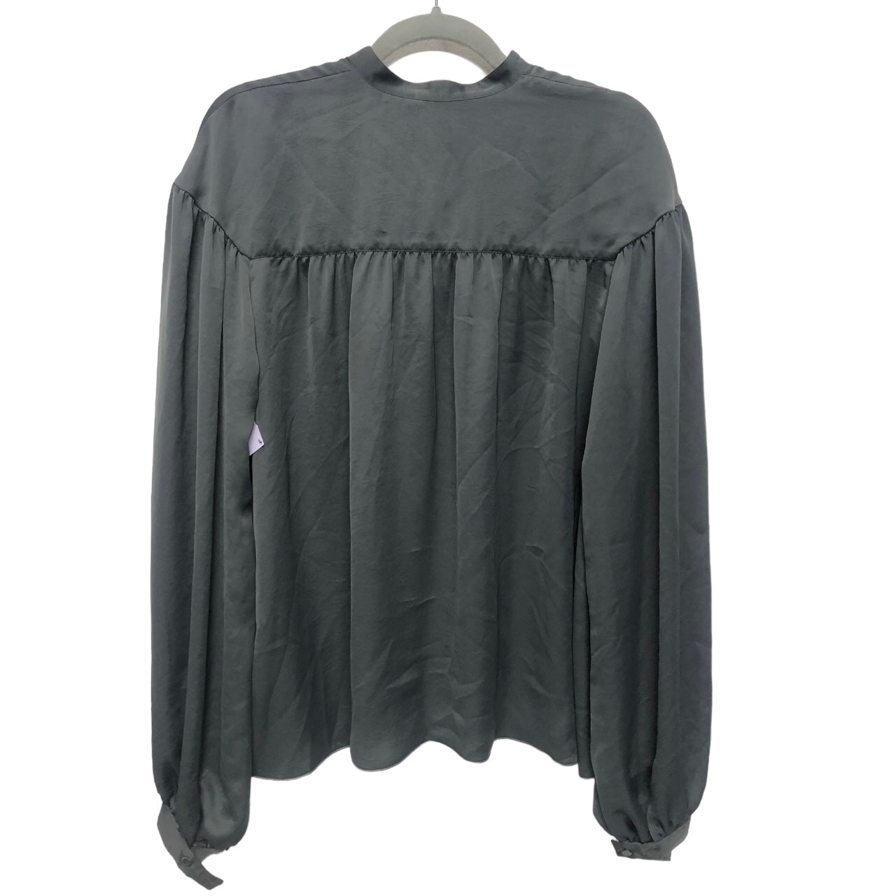 Grey Blouse Long Sleeve Cmb, Size 4