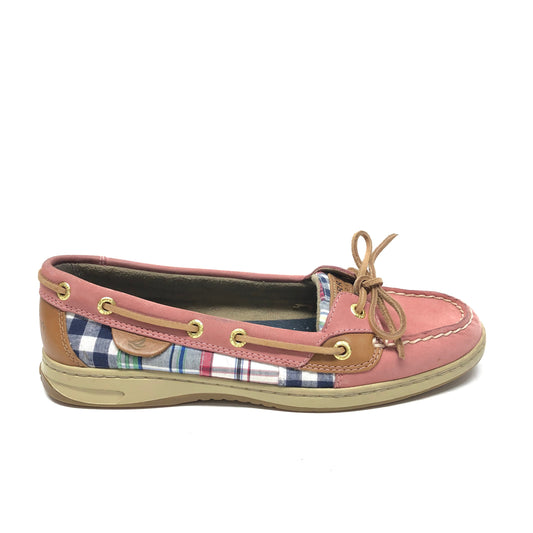 Pink Shoes Flats Sperry, Size 8.5