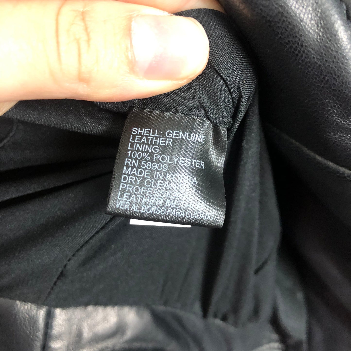 Black Jacket Moto Leather Antonio Melani, Size Xs